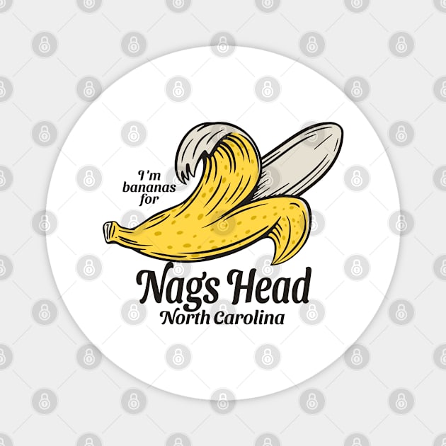 Nags Head, NC Summertime Vacationing Going Bananas Magnet by Contentarama